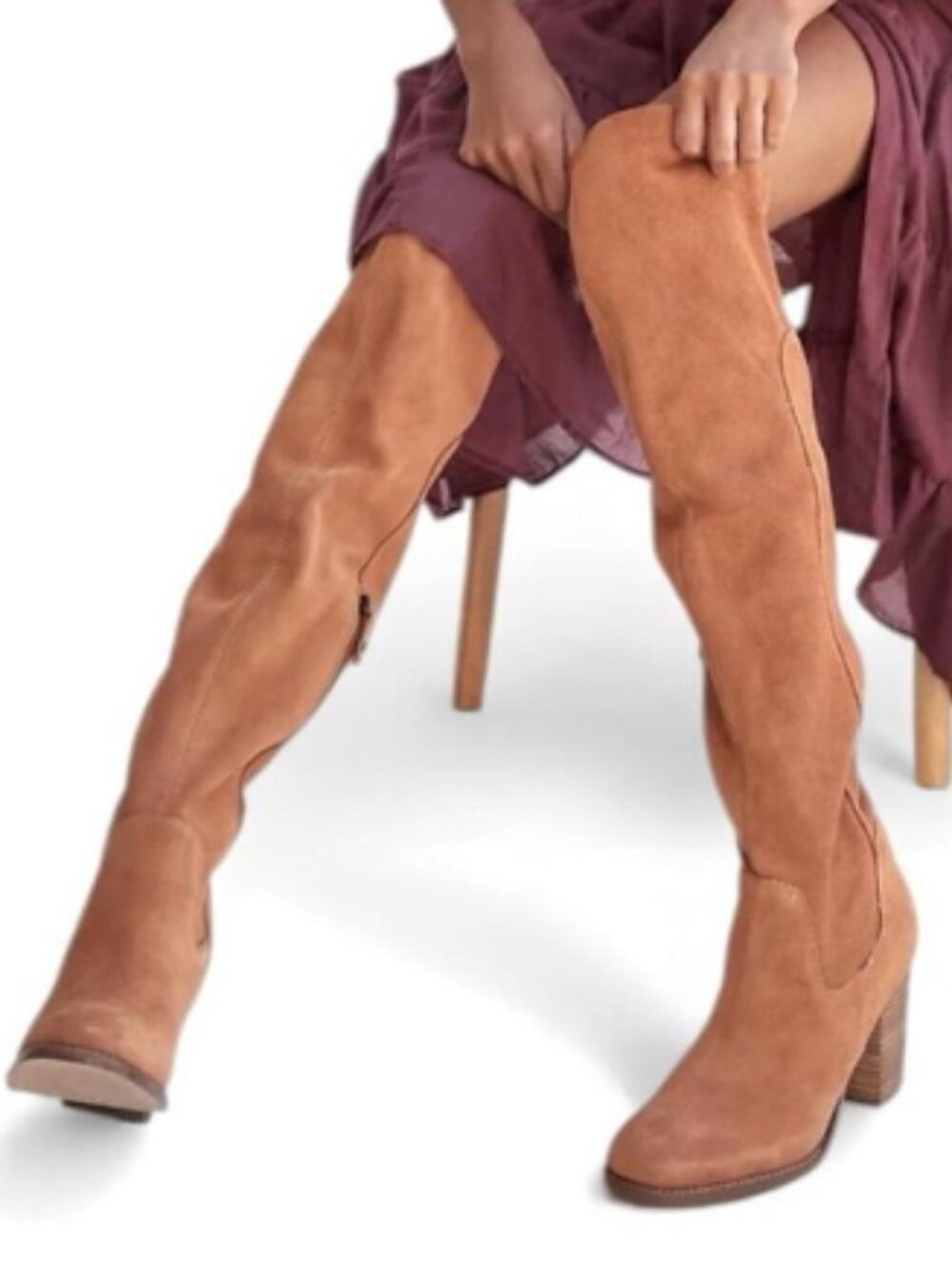 Kelsi Dagger Logan Wide Calf Over-The-Knee Boots Cognac